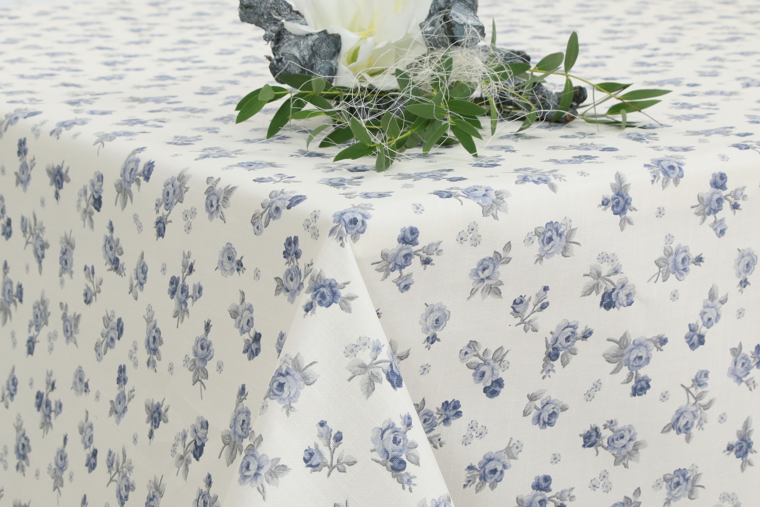 Tischdecke abwaschbar Weiß Grau Blau Rose ab 80x80 cm - 138x138 cm QUADRATISCH