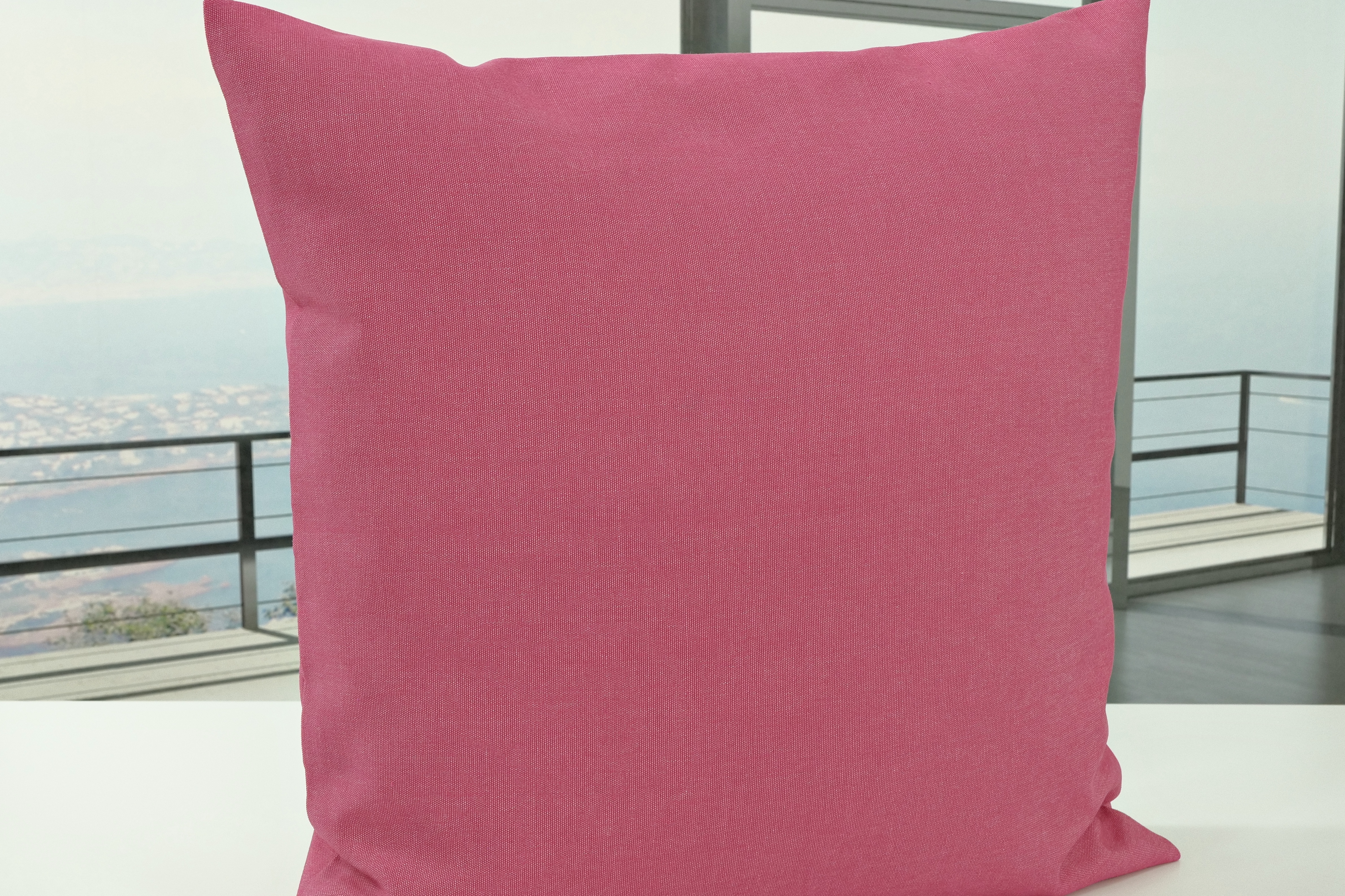 Kissenbezüge + Hüllen mit Fleckschutz Pink uni Outside. Perfekt in jeder Größe.