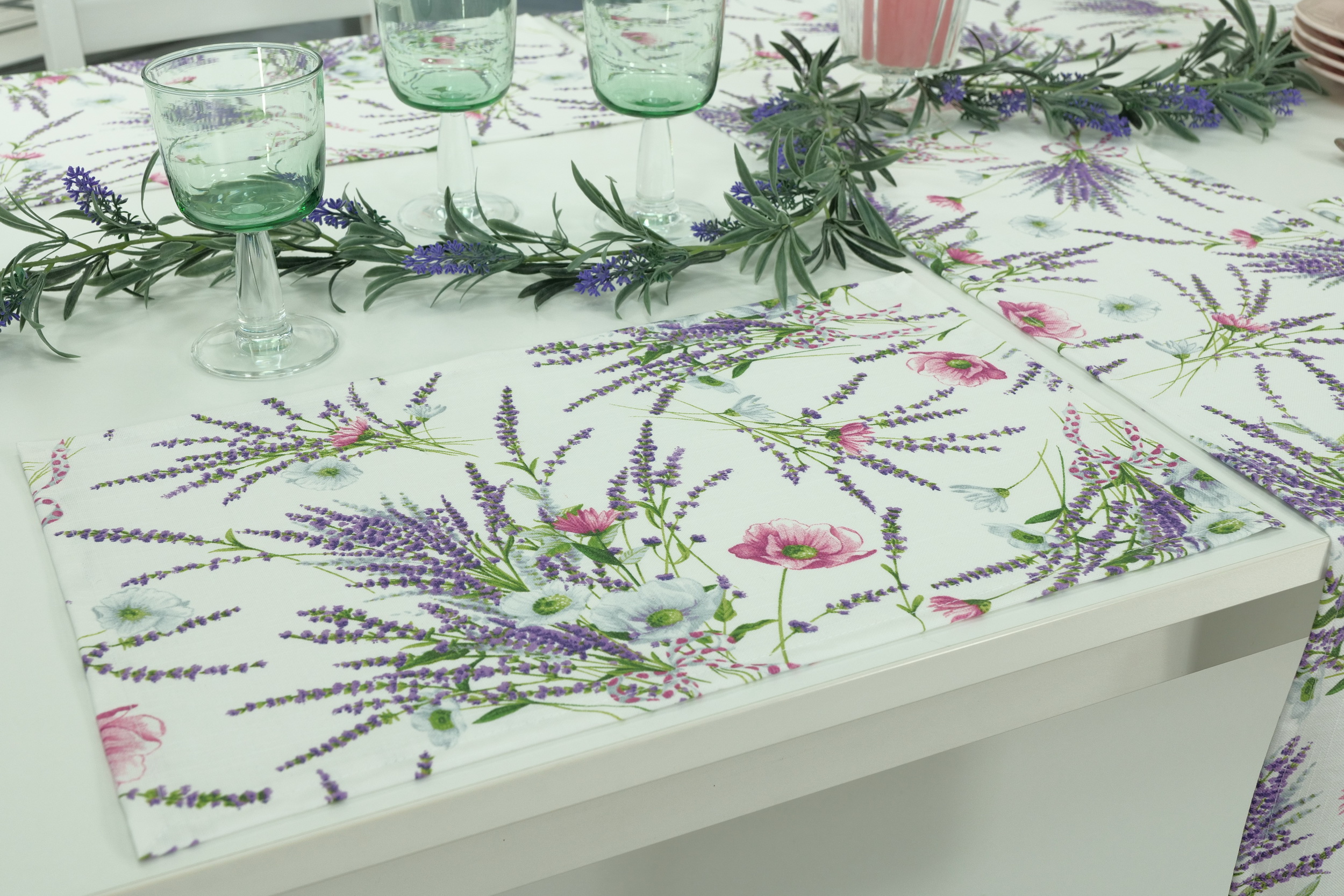 Abwaschbare Tischset Motiv Lavendelstrauß Größe 32x42 cm Platzset