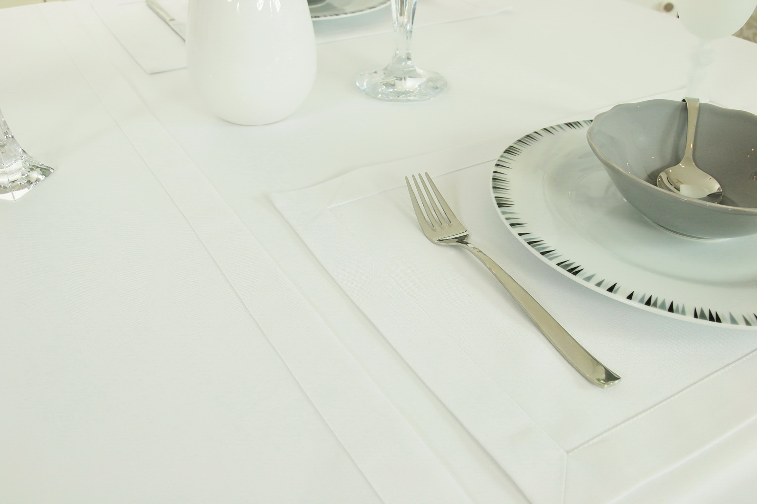 Tischset Weiß uni Größe 30x48 cm Platzset