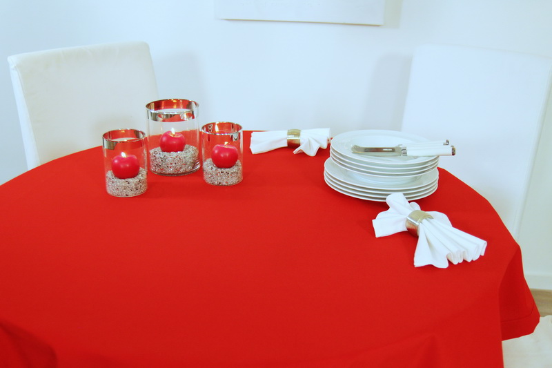 Tischdecken Rot uni ab Ø 80 cm bis Ø 200 cm RUND