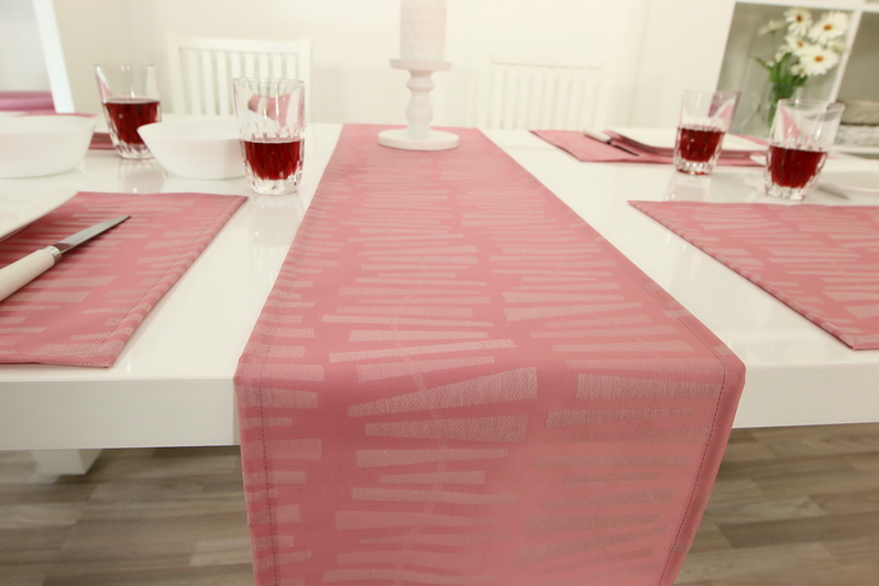 Abwaschbare Tischläufer Rosa Mira Breite 25 cm