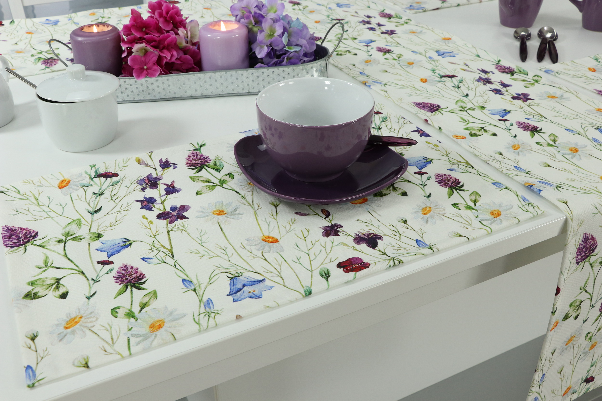 Abwaschbare Tischsets Sommerblume Viveros Größe 32x42 cm Platzset