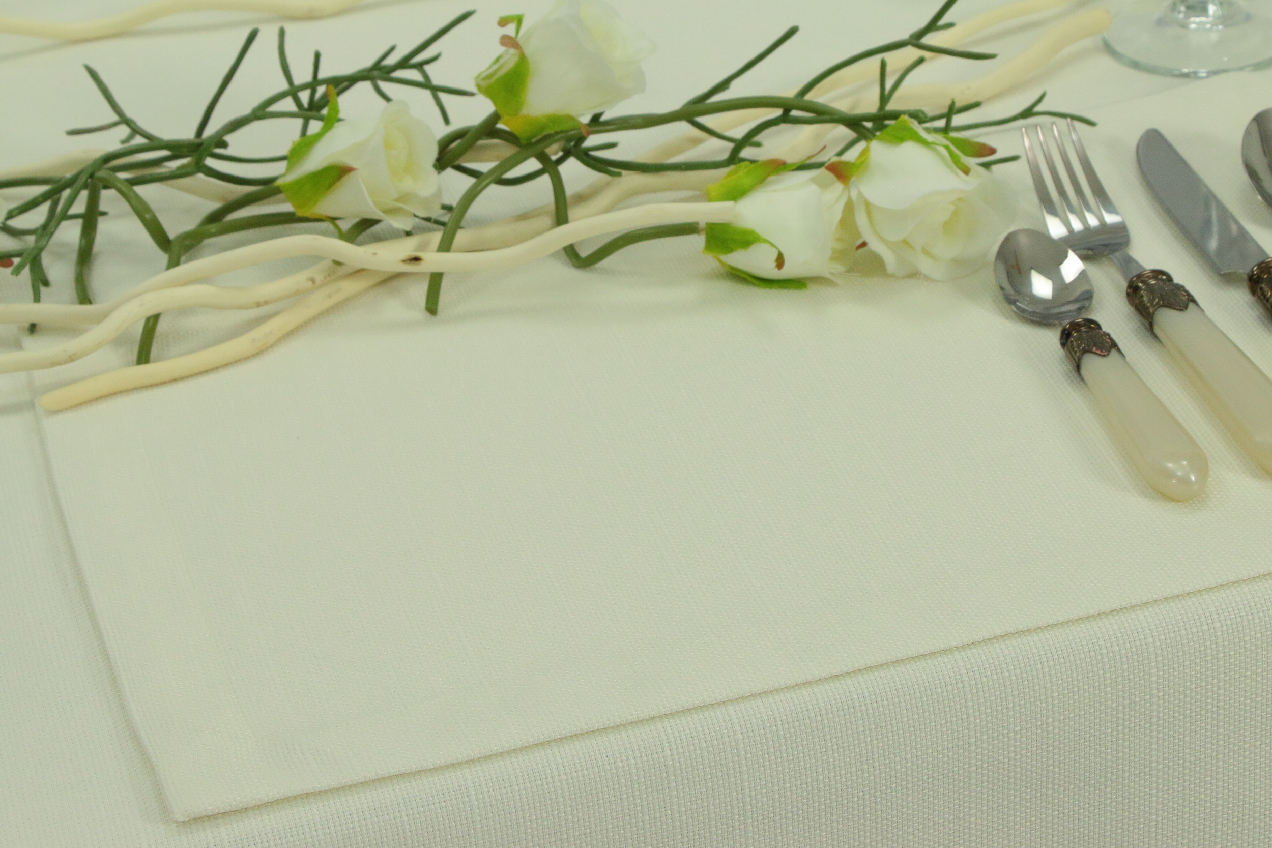 Tischset mit Fleckschutz Evita Perlcreme uni Größe 32x42 cm Platzset