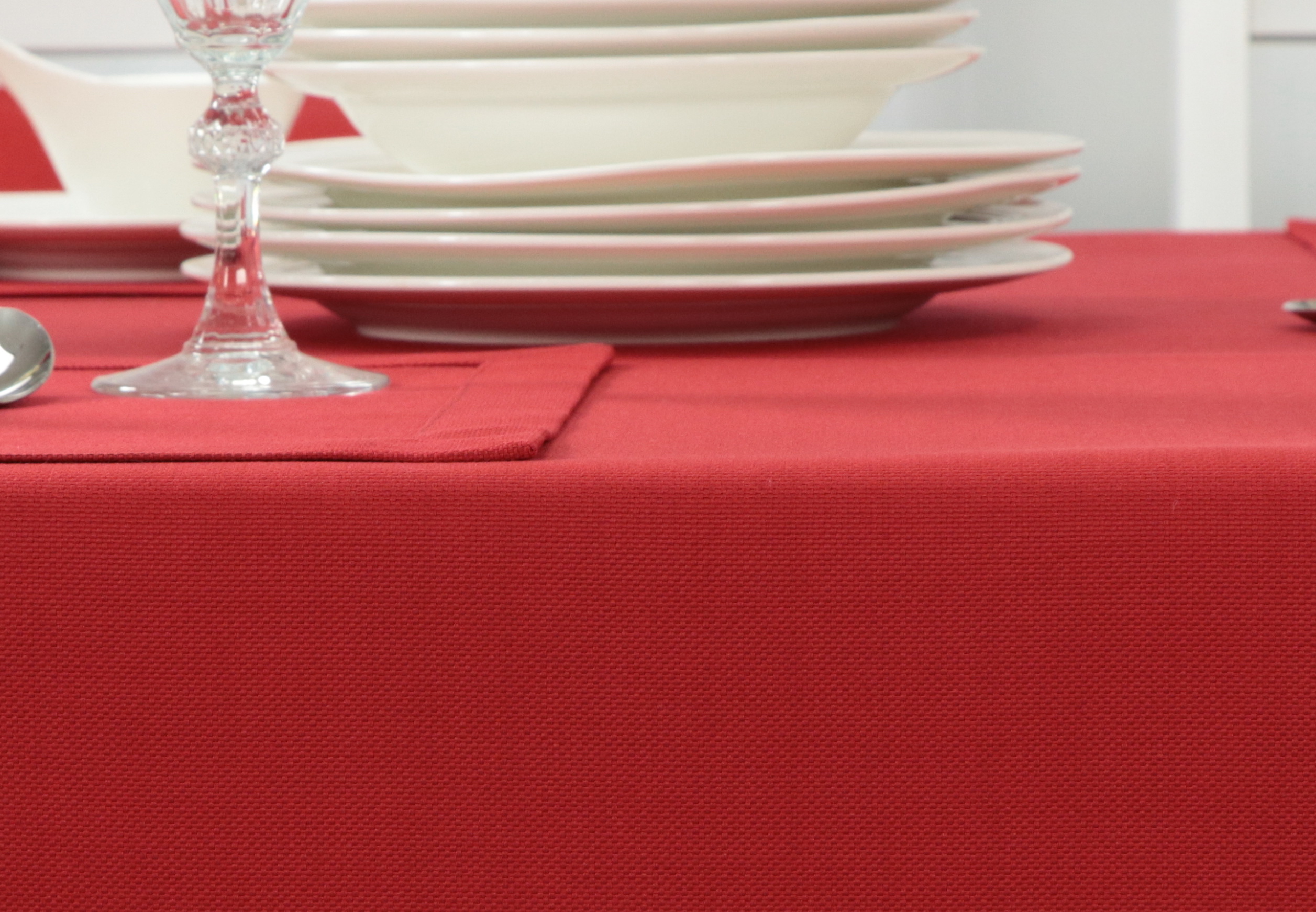 Tischdecke mit Fleckschutz Rot uni Liberas Breite 160 cm