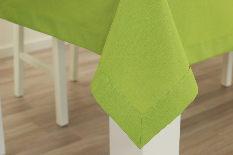 Tischdecke Apfelgrün einfarbig Breite 150 cm