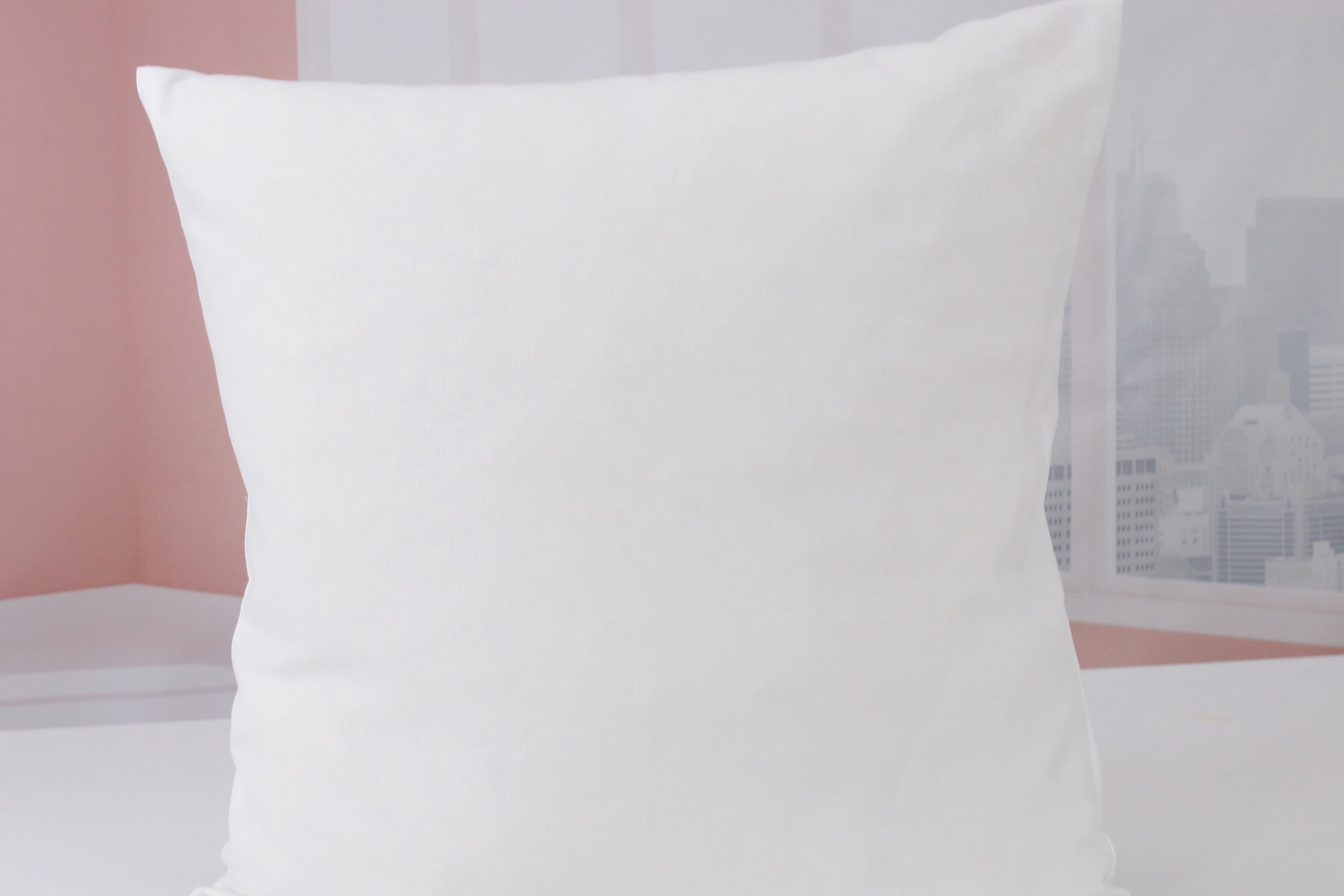 Kissenbezüge + Hüllen Weiß Halbleinen uni. Perfekt in jeder Größe.