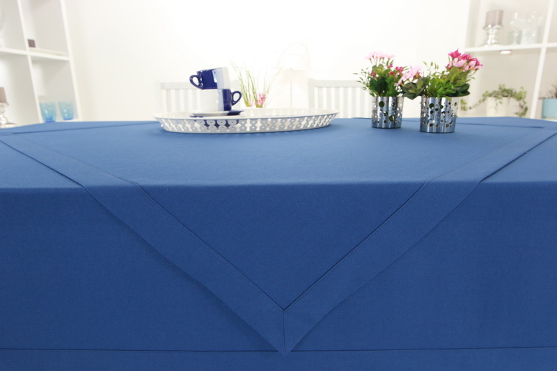 Tischdecke Enzian Blau einfarbig ab 80x80 cm bis 200x200 cm QUADRATISCH