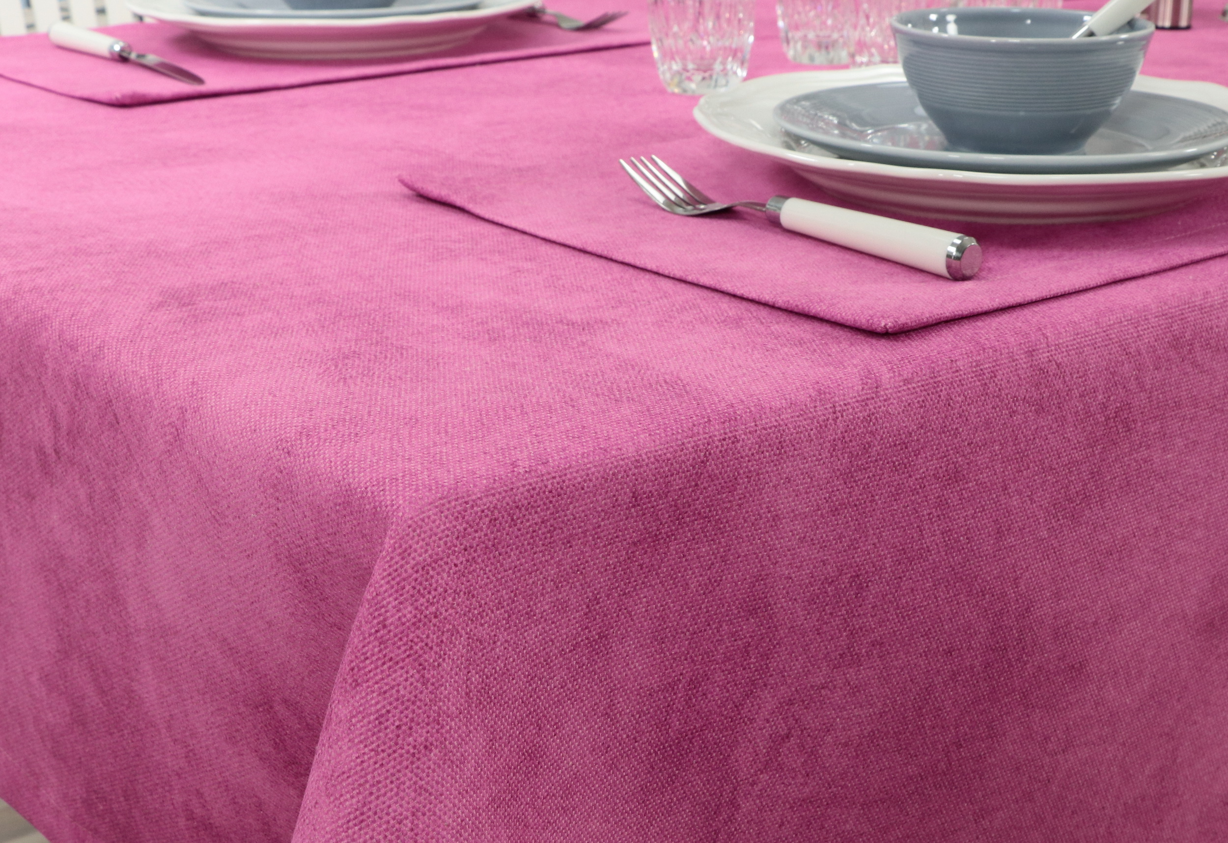 Garten Tischdecke mit Fleckschutz Perl Pink uni Breite 150 cm