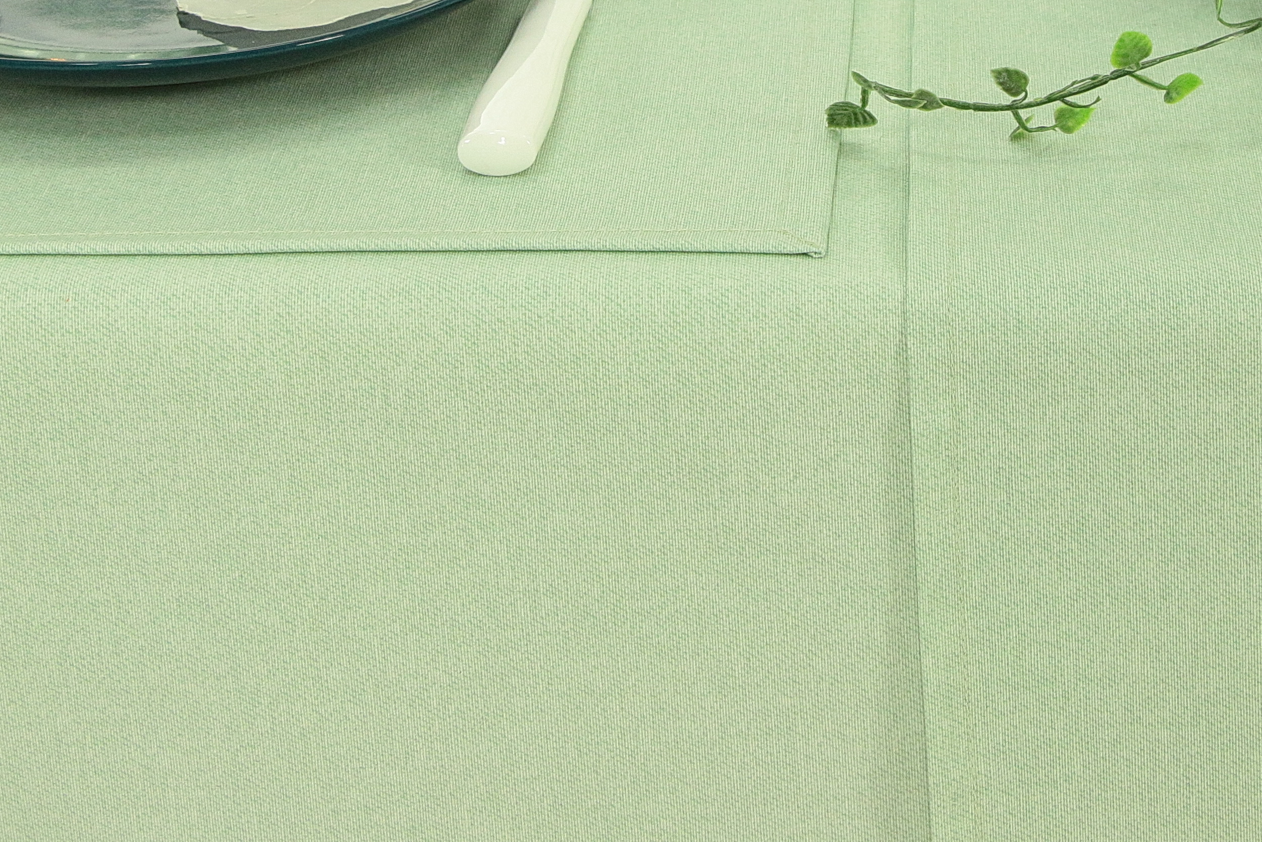 Tischdecke abwaschbar Mint einfarbig Dali Breite 110 cm