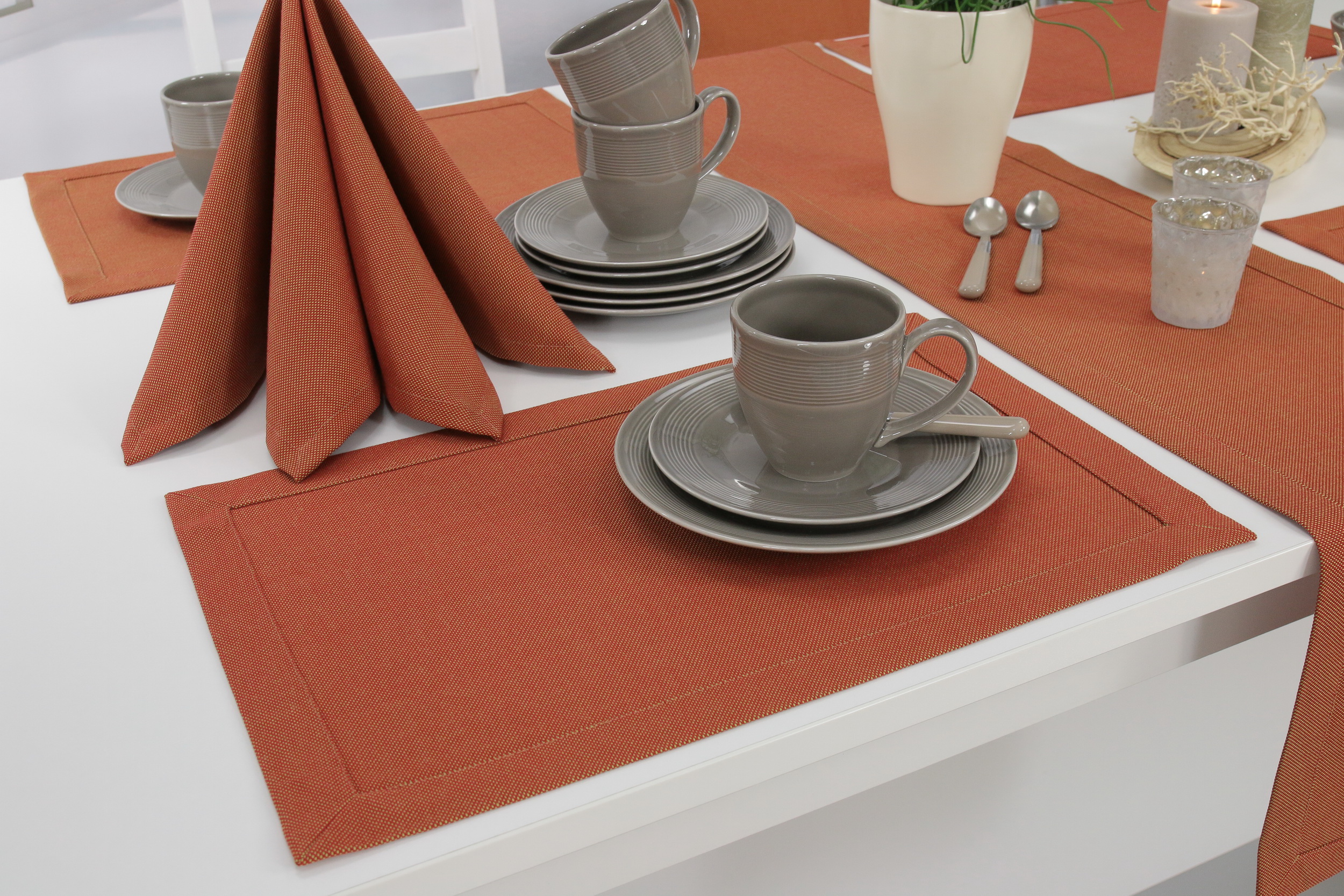 Tischset mit Fleckschutz Terracotta einfarbig Liberas Größe 30x48 cm Platzset