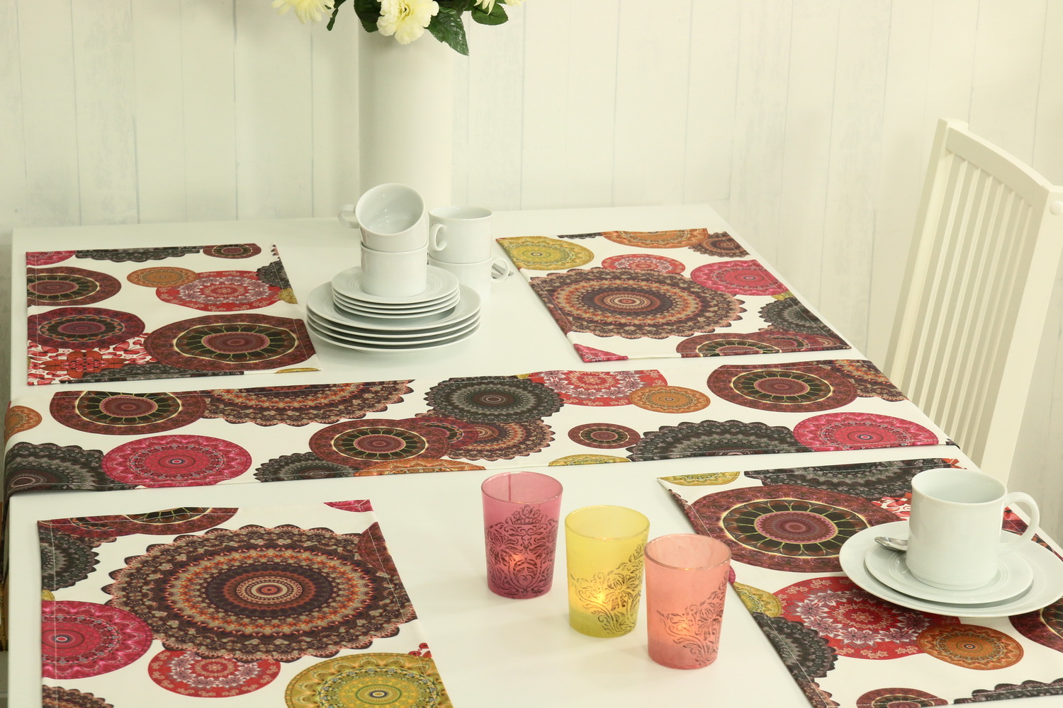 Abwaschbare Tischsets Mandala Calid Größe 32x42 cm
